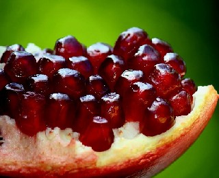 Pomegranate with arils.
